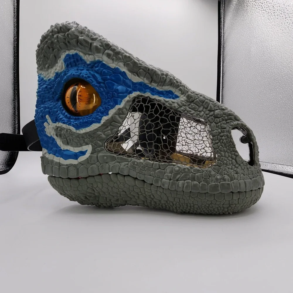 Jurassic World Park Chomp N Roar Mask Velociraptor Raptor‎ Blue Dinosaur Works